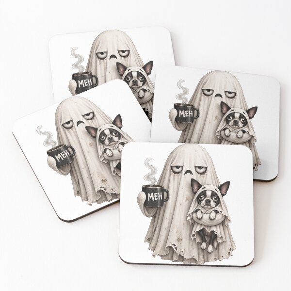 Item preview, Grumpy Boston Terrier Ghost Halloween Mug designed and sold by luu phong.