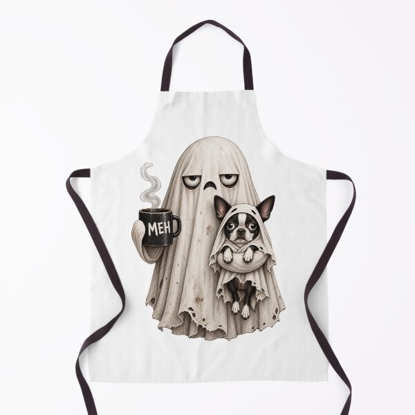 Item preview, Grumpy Boston Terrier Ghost Halloween Mug designed and sold by luu phong.