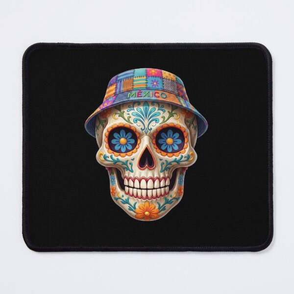Item preview, Day of the Dead Skull with Bucket Hat designed and sold by BajioAmigos.