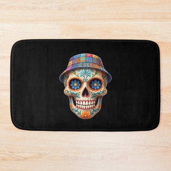 Item preview, Day of the Dead Skull with Bucket Hat designed and sold by BajioAmigos.