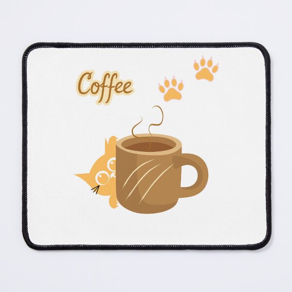 Item preview, Cute Peeking Orange Cat with Coffee Mug Illustration designed and sold by Esraasamir1995.