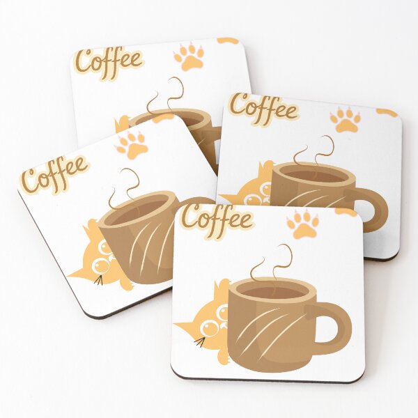Item preview, Cute Peeking Orange Cat with Coffee Mug Illustration designed and sold by Esraasamir1995.