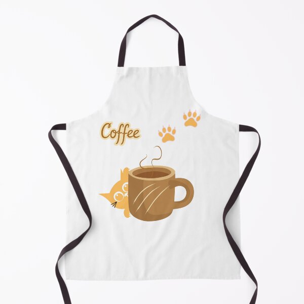 Artikelvorschau, Illustration einer niedlichen, hervorlugenden orangefarbenen Katze mit Kaffeetasse entworfen und verkauft von Esraasamir1995.