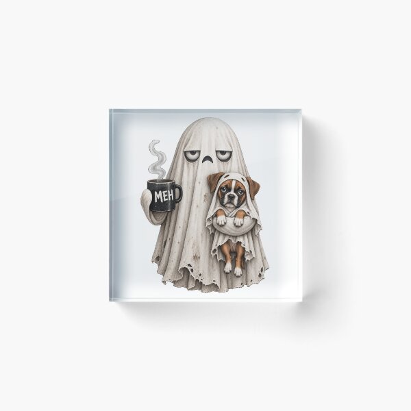 Item preview, Grumpy Boxer Ghost Halloween Mug designed and sold by luu phong.