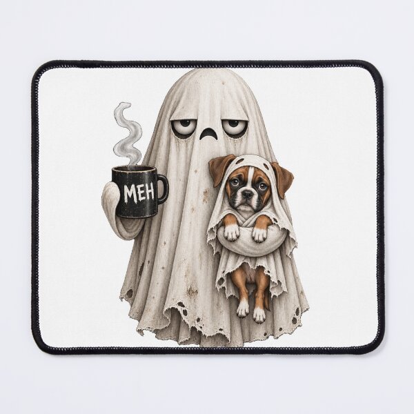 Item preview, Grumpy Boxer Ghost Halloween Mug designed and sold by luu phong.