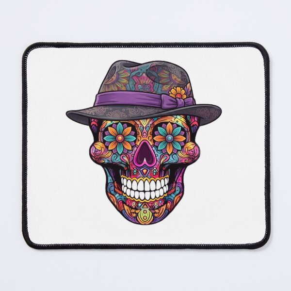 Item preview, Day of the Dead Skull with Fedora Hat designed and sold by BajioAmigos.