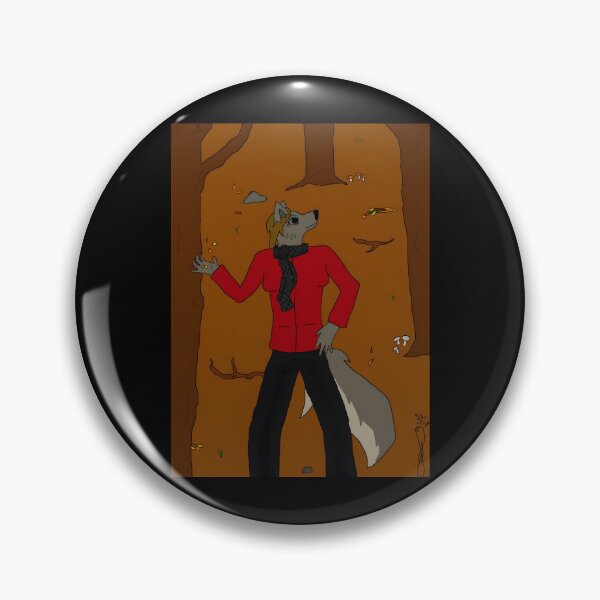 Item preview, Stylish Wolf Character in Autumn Forest designed and sold by J-Mindful.