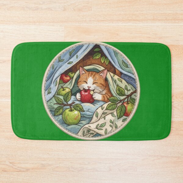 Item preview, Cozy Cat Eating Apple designed and sold by Azurart2.