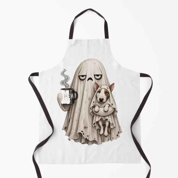 Item preview, Grumpy Bull Terrier Ghost Halloween Mug designed and sold by luu phong.