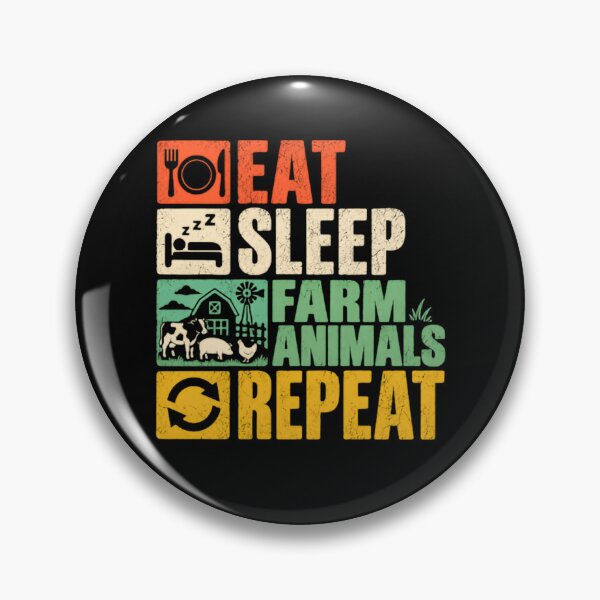 Item preview, Eat Sleep Farm Animals Repeat Farming Life Farmer Rancher designed and sold by JonesFlora2025.