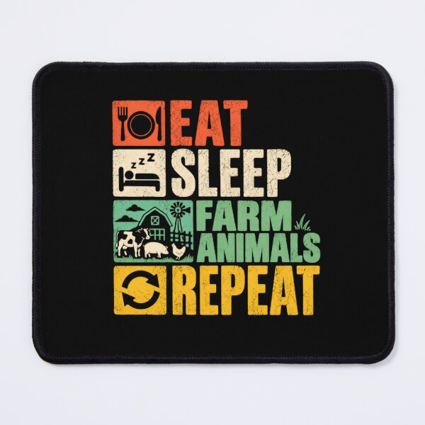 Item preview, Eat Sleep Farm Animals Repeat Farming Life Farmer Rancher designed and sold by JonesFlora2025.
