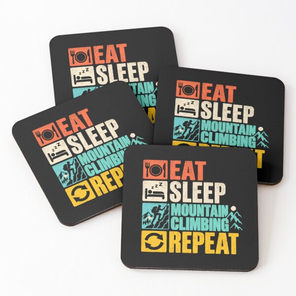 Item preview, Eat Sleep Mountain Climbing Repeat Climber Mountaineering Adventure designed and sold by RetroMini2026.