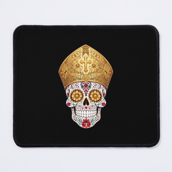 Item preview, Day of the Dead Skull with Papal Headwear designed and sold by BajioAmigos.