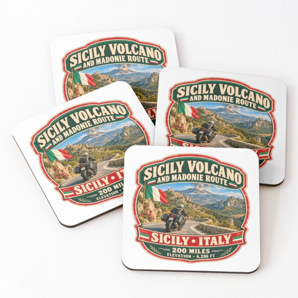 Item preview, Sicily Volcano And Madonie Route Sicily Italy Motorcycle Travel Biker Rider designed and sold by Star3NowForMe.
