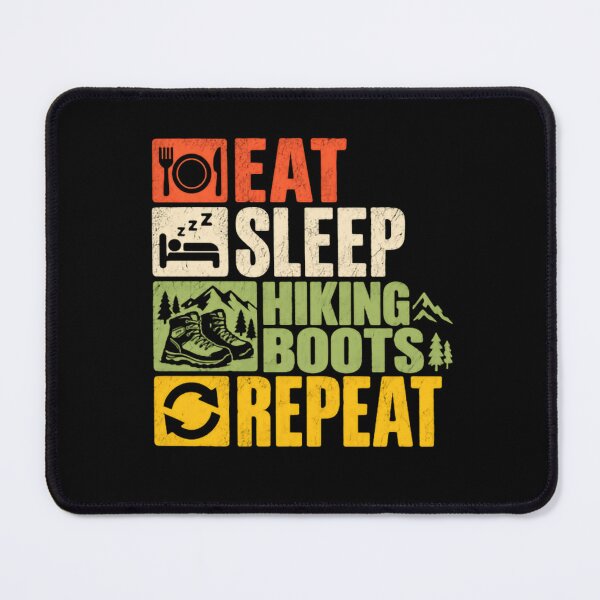 Item preview, Eat Sleep Hiking Boots Repeat Hiker Outdoor Adventure designed and sold by RetroMini2026.