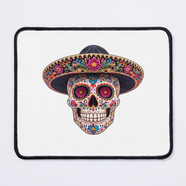 Item preview, Day of the Dead Skull with Mariachi Sombrero designed and sold by BajioAmigos.