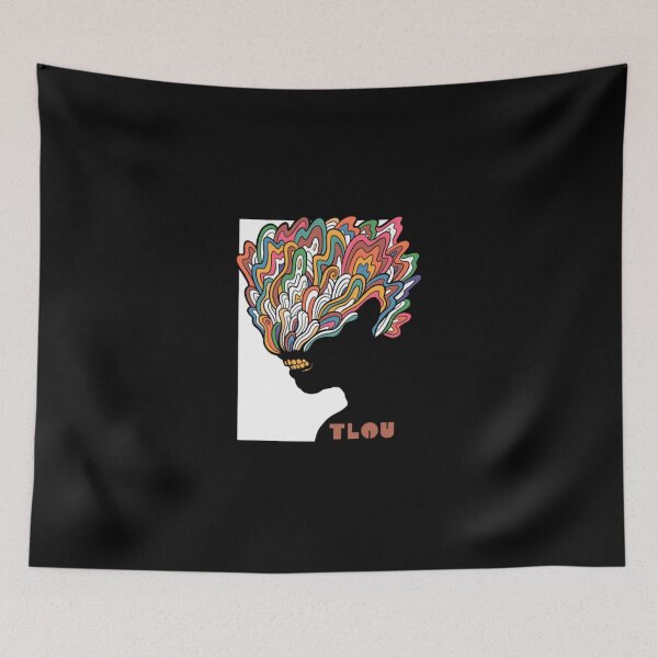 Item preview, Abstract Psychedelic Colorful Flower Head Profile Silhouette designed and sold by BorisBruns.