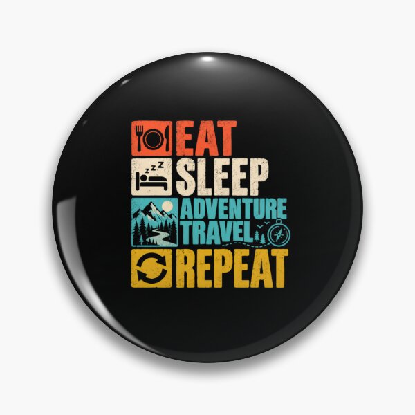 Item preview, Eat Sleep Adventure Travel Repeat Travel Adventure Explorer designed and sold by RetroMini2026.