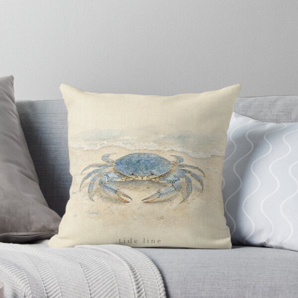 Item preview, Tide Line Blue Crab Illustration | Coastal Wall Art designed and sold by FixationStudio.