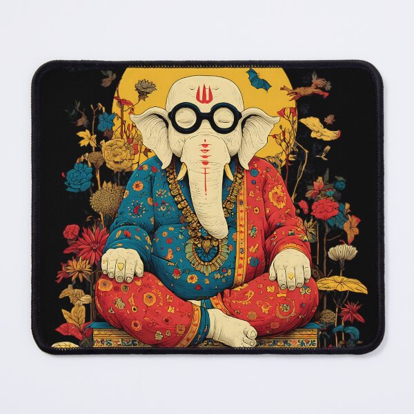 Item preview, Cool Elephant Meditating Halloween Yellow Sun Pumpkin Skull Pop Art designed and sold by PANNARUK THAILAND.