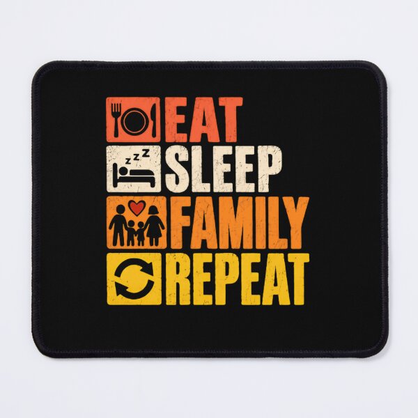 Item preview, Eat Sleep Family Repeat Mom Dad Parenting Family designed and sold by RetroMini2026.
