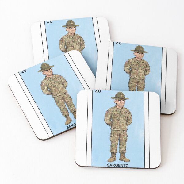 Item preview, Sargento Instructor | Lotería Card Drill Sergeant Design designed and sold by Aztlán Grunts Co..