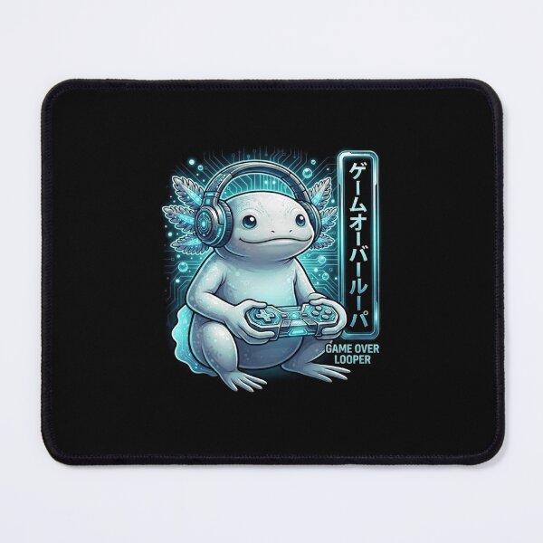 Item preview, Gamer Axolotl with Headphones and Controller Cyberpunk designed and sold by MiALopezArt.