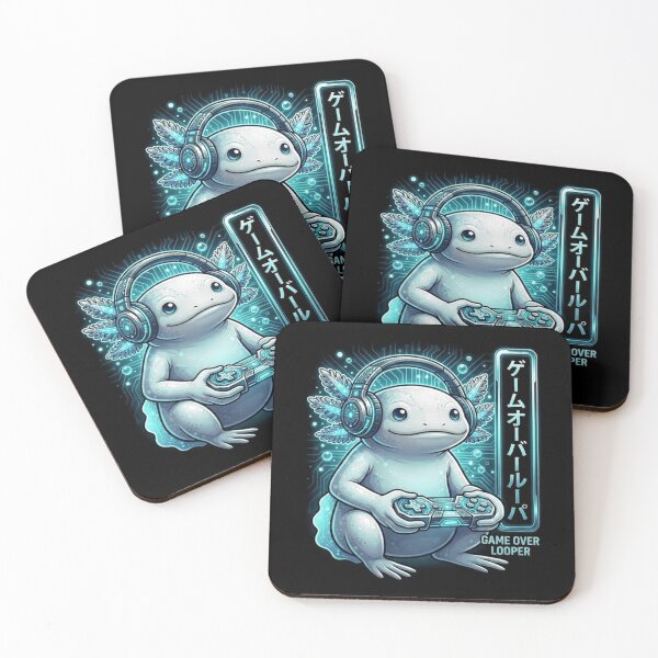 Item preview, Gamer Axolotl with Headphones and Controller Cyberpunk designed and sold by MiALopezArt.