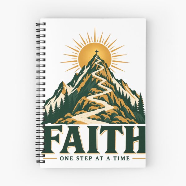 Item preview, Faith One Step at a Time Shirt, Mountain Cross Christian Graphic designed and sold by haitrieuic96.