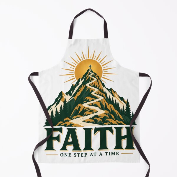 Item preview, Faith One Step at a Time Shirt, Mountain Cross Christian Graphic designed and sold by haitrieuic96.