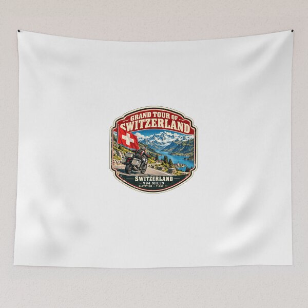 Item preview, Grand Tour Of Switzerland Motorcycle Rider Travel Adventure Swiss Alps designed and sold by Star3NowForMe.