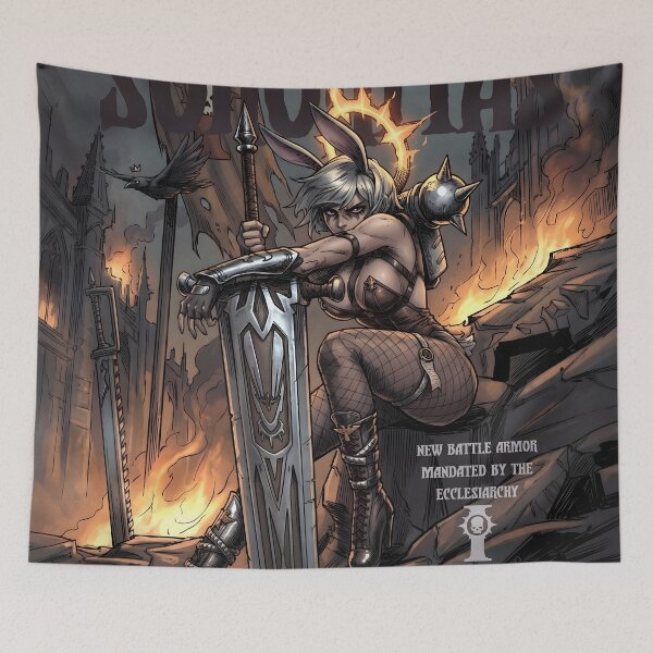 Item preview, Sororitas Battle Bunny – Warhammer 40k MTG Card Graphic Tee designed and sold by BravenBold.