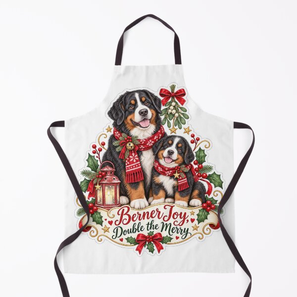 Item preview, Berner Joy Double the Merry Bernese Christmas designed and sold by badburropress.