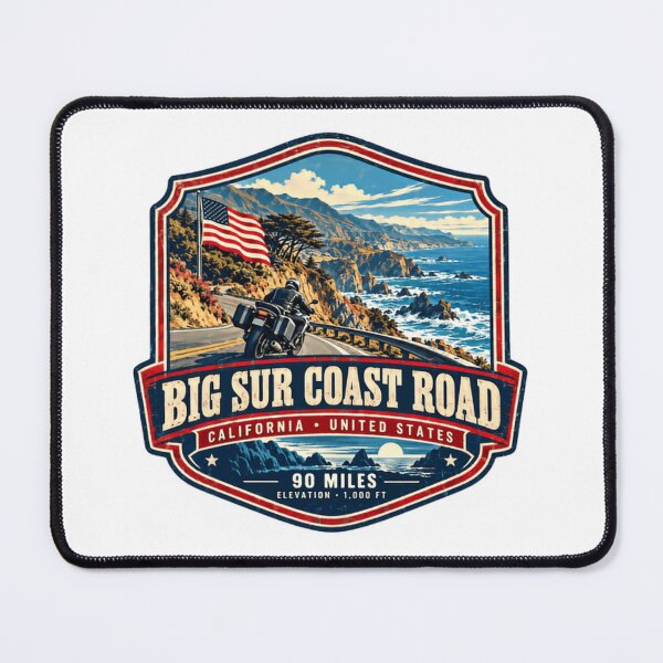 Item preview, Big Sur Coast Road California United States Motorcycle Traveler designed and sold by Star3NowForMe.