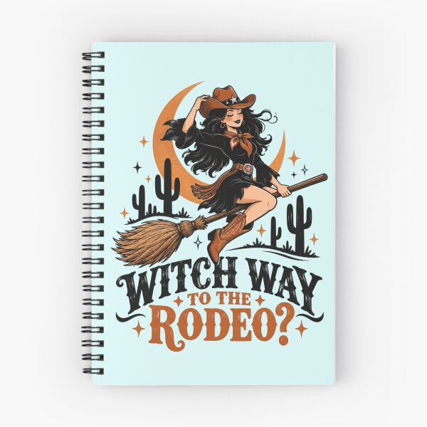 Item preview, Witch Way To The Rodeo? Western Cowgirl Witch Halloween Vintage Design designed and sold by Sanika arts .