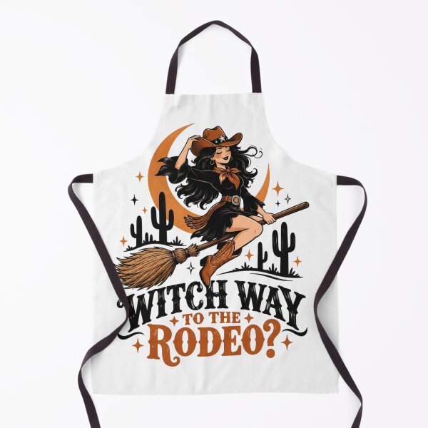 Item preview, Witch Way To The Rodeo? Western Cowgirl Witch Halloween Vintage Design designed and sold by Sanika arts .