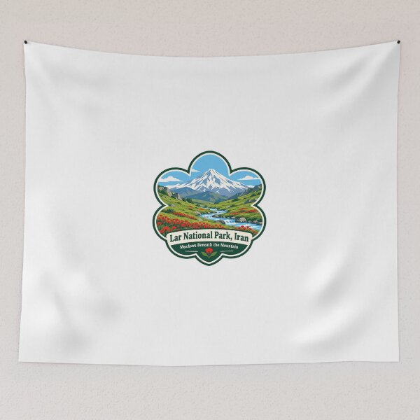 Item preview, Lar National Park, Iran Meadows Beneath The Mountain National Park Travel Hiking Explorer designed and sold by Simsimah26Parks.
