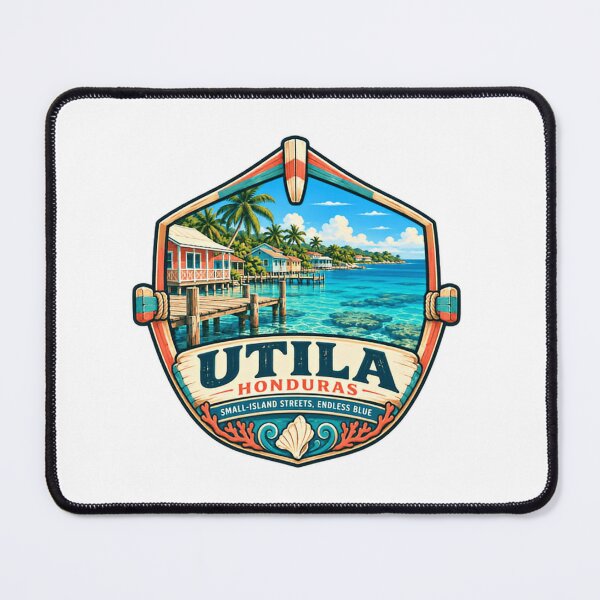 Item preview, Utila Honduras Small Island Streets, Endless Blue Caribbean Travel Vacation designed and sold by Simsimah26Parks.