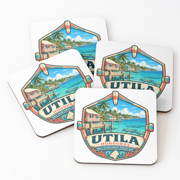 Item preview, Utila Honduras Small Island Streets, Endless Blue Caribbean Travel Vacation designed and sold by Simsimah26Parks.