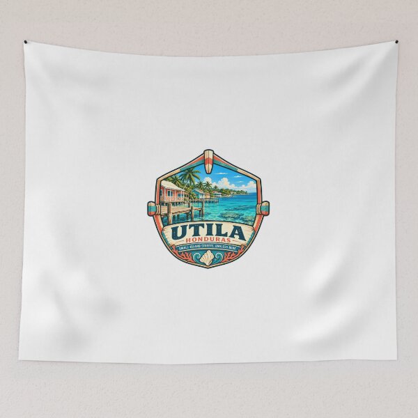 Item preview, Utila Honduras Small Island Streets, Endless Blue Caribbean Travel Vacation designed and sold by Simsimah26Parks.