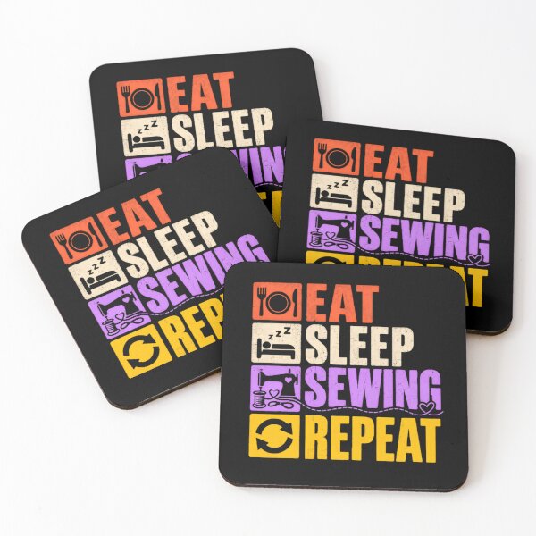Item preview, Eat Sleep Sewing Repeat Sewing Hobby Seamstress Quilter Gift designed and sold by JonesFlora2025.