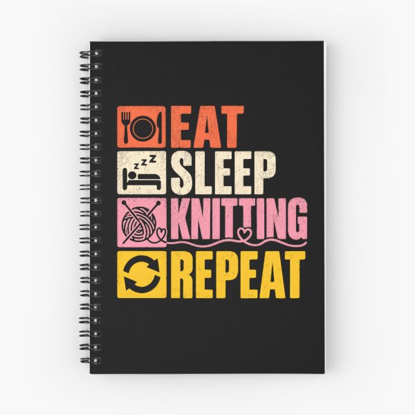 Item preview, Eat Sleep Knitting Repeat Knitter Hobby Crafter designed and sold by RetroMini2026.