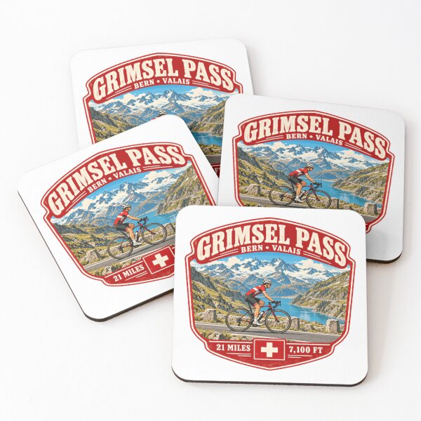 Item preview, Grimsel Pass Bern Valais Switzerland Cycling Cyclist Road Biker Travel Souvenir designed and sold by Star3NowForMe.