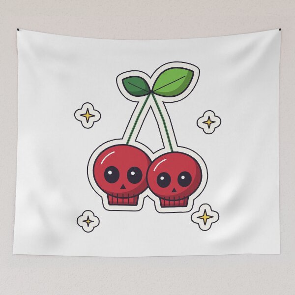 Item preview, Cherry Skulls Goth Emo Punk Alternative Edgy designed and sold by Anaqosta.