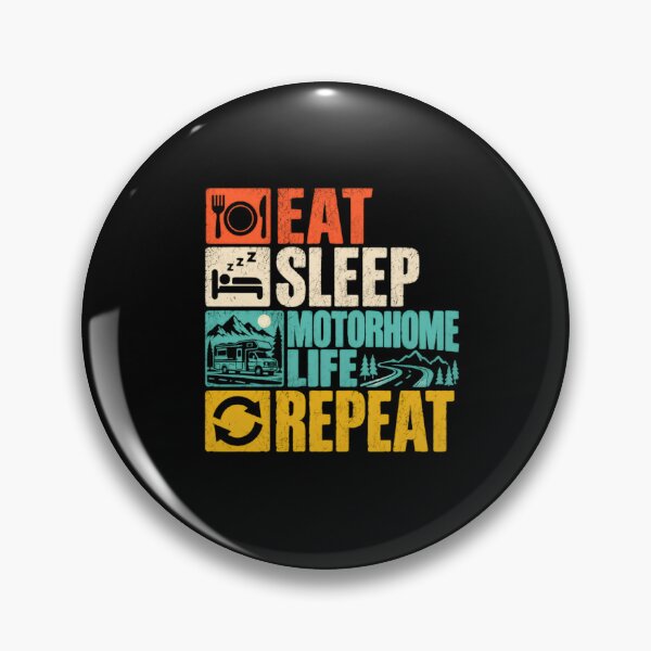 Item preview, Eat Sleep Motorhome Life Repeat RV Camper Lifestyle designed and sold by RetroMini2026.