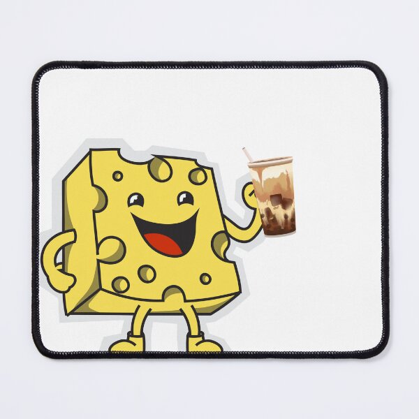 Item preview, Funny Yellow Cheese Block Holding Iced Milk Tea designed and sold by Esraasamir1995.