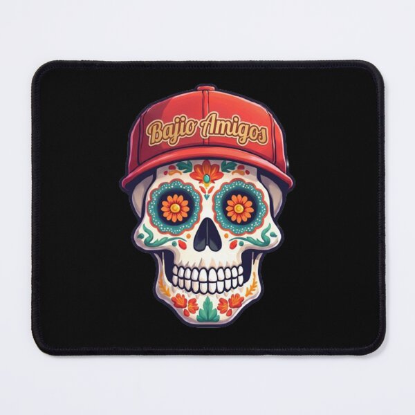 Item preview, Day of the Dead Skull with Baseball Hat designed and sold by BajioAmigos.