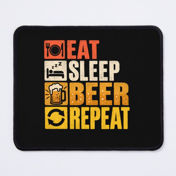 Item preview, Eat Sleep Beer Repeat Funny Beer Drinker Lover designed and sold by RetroMini2026.
