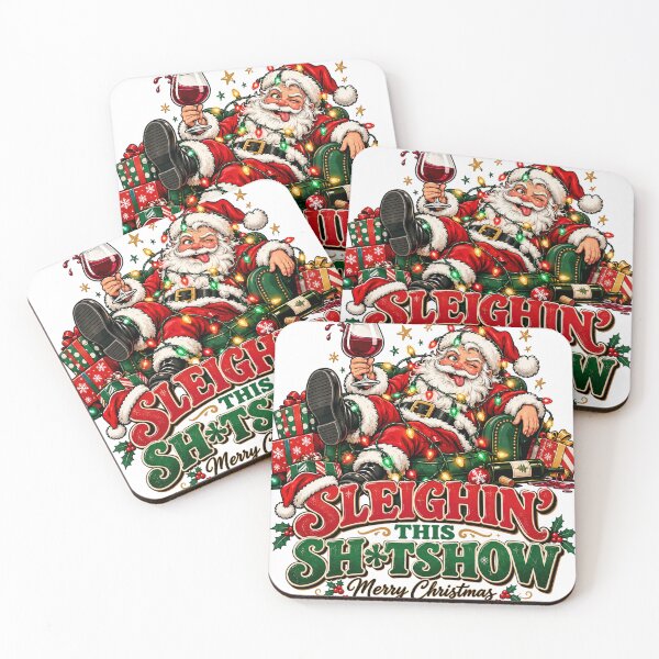 Item preview, Sleighin’ This Sh*tshow – Funny Drunk Santa Christmas designed and sold by Flower Magic .