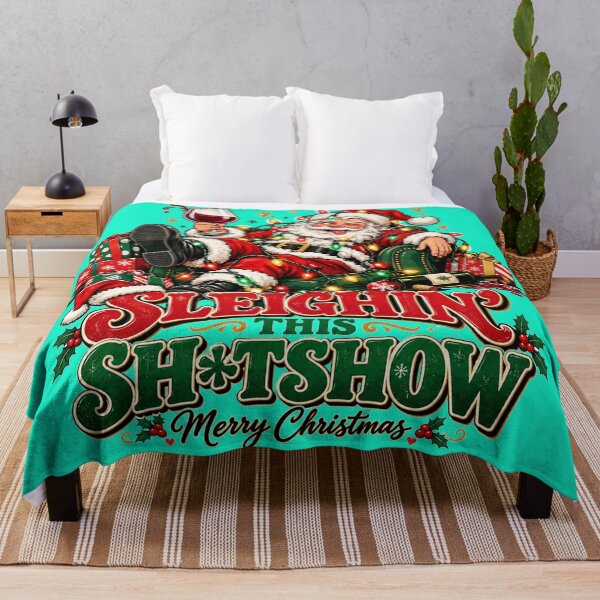 Item preview, Sleighin’ This Sh*tshow – Funny Drunk Santa Christmas designed and sold by Flower Magic .